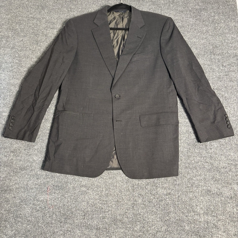 Brooks Brothers Brooksease Mens 100% Wool Blazer Gray 2 Button Sport Coat USA